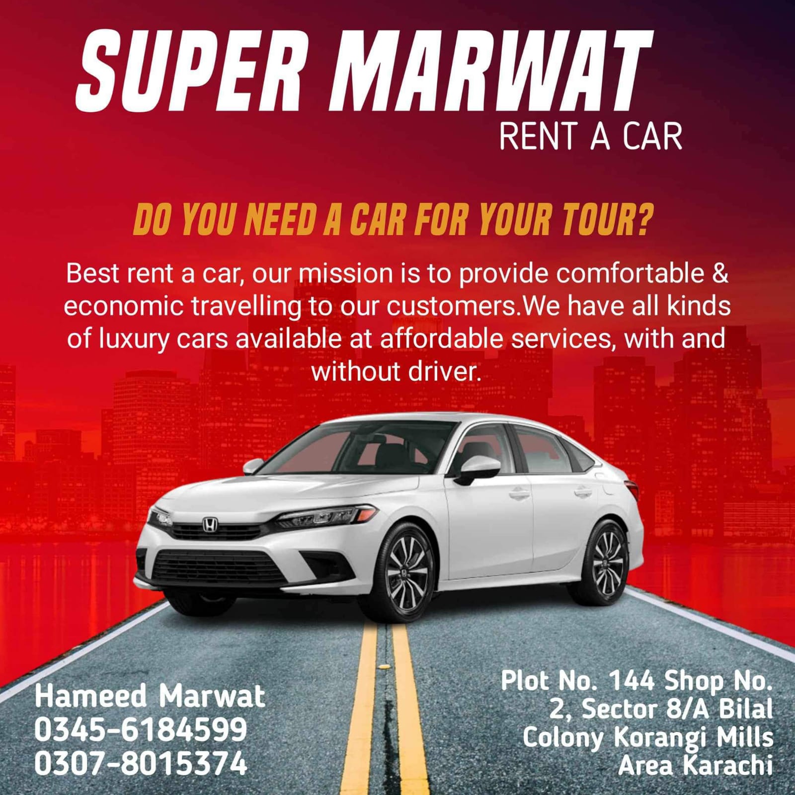Super Marwat rent A Car