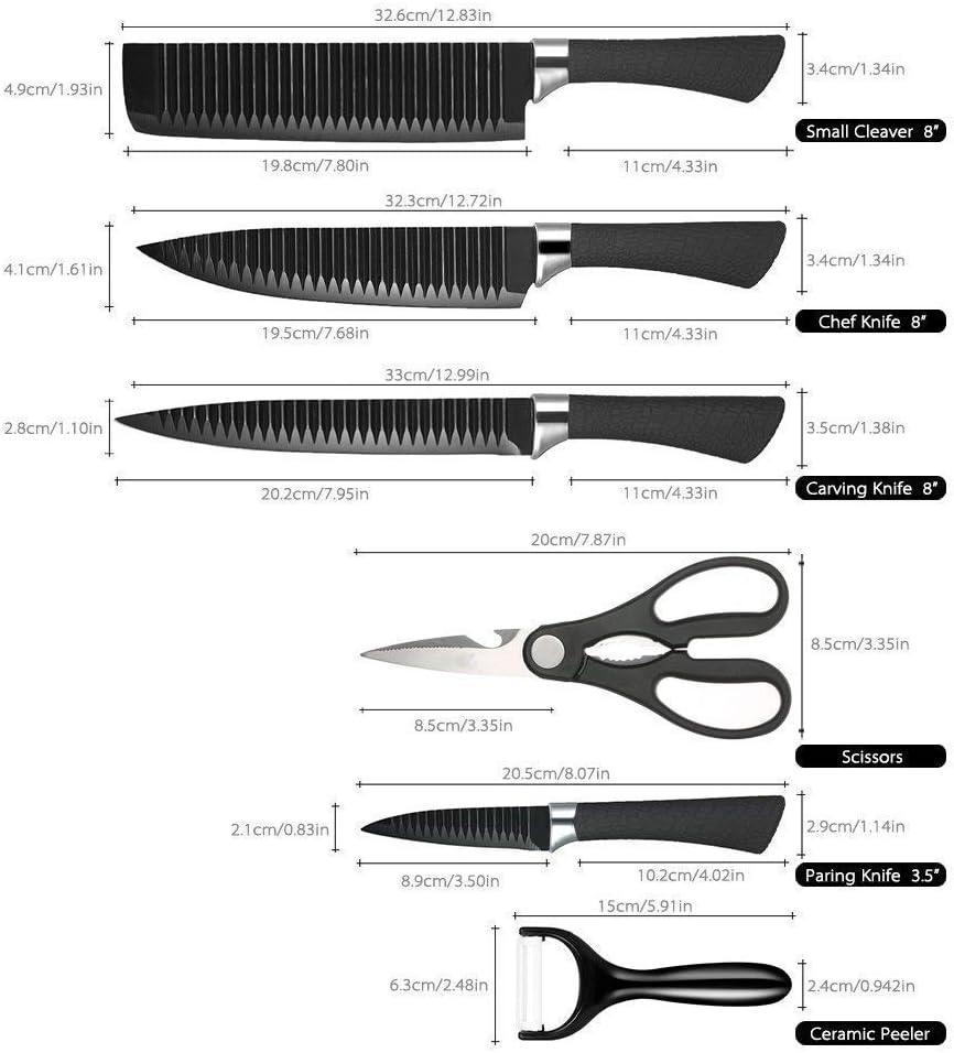 6 pcs knife set