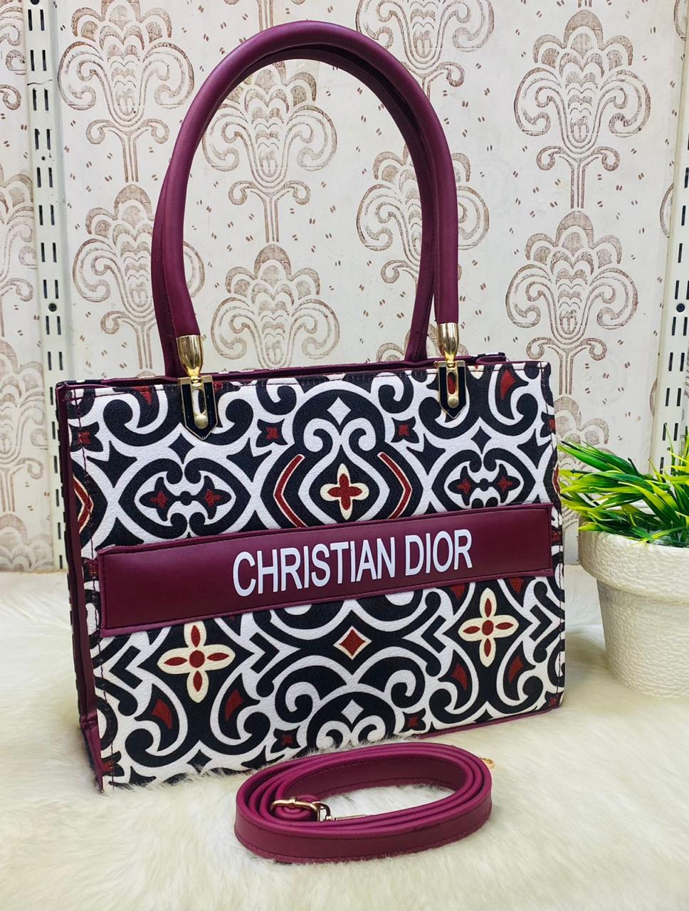 CRISTAIN DIOR High Quality Floral Tote Bag 1 Floral Tote Bag