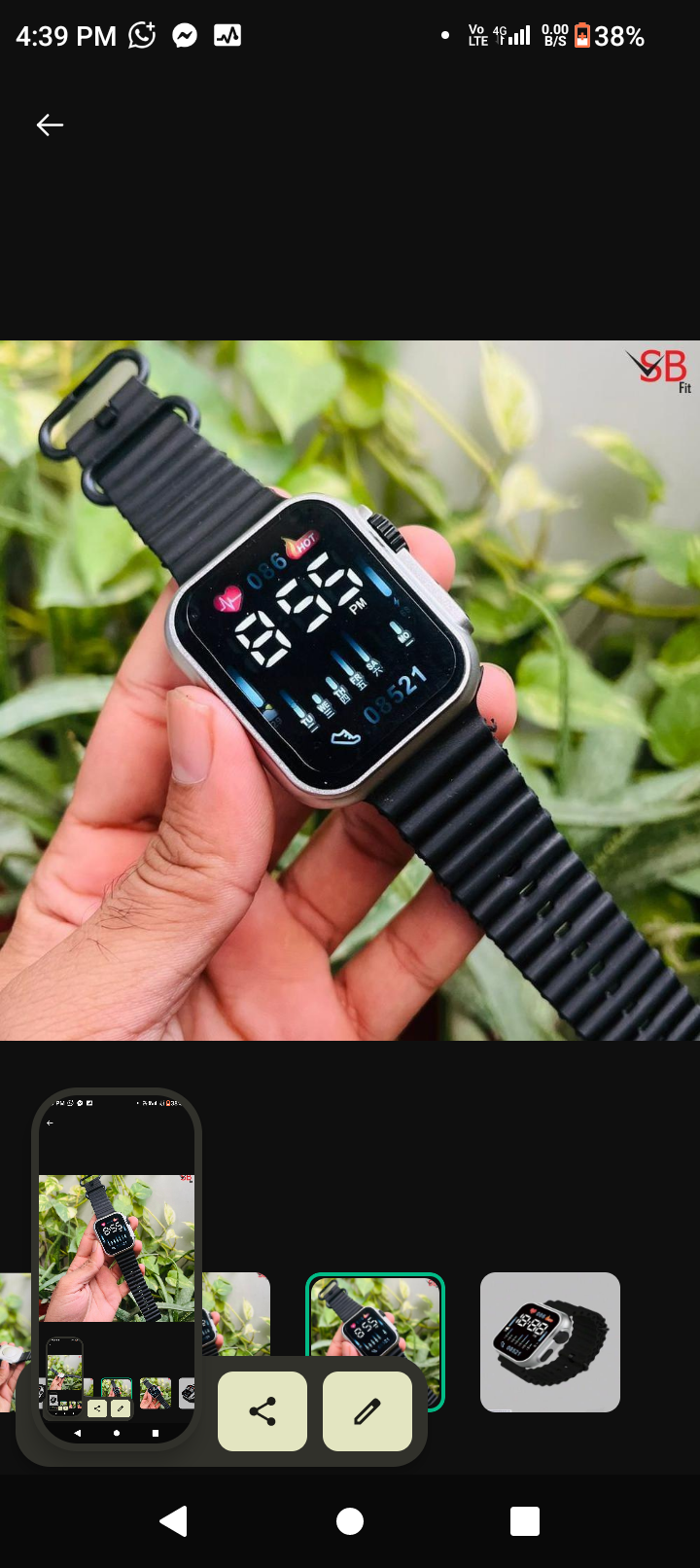 Mens led smart watch