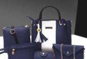 Stylish women leather hand bag 5pcs