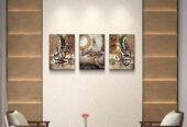 Multicolor Abstract Art Wall Frames -. 3 pcs set