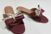 📸✨ Walk Fusion – Elegant Maroon Slippers