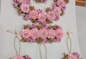 Artificial floral bridal jewellery set