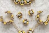 Artificial floral bridal jewellery set