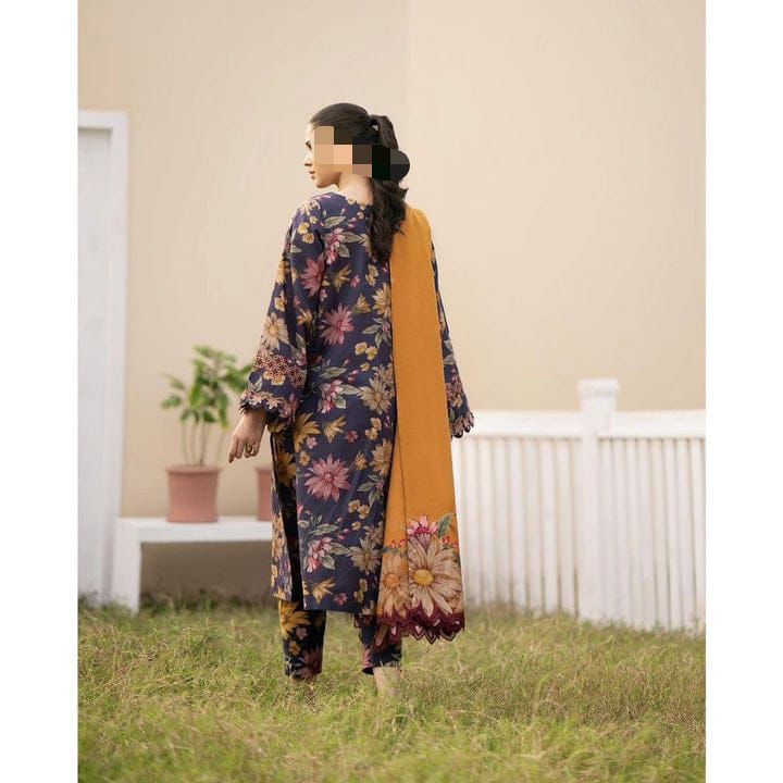 Lawn Pure Printed Shirt with Neck Patch