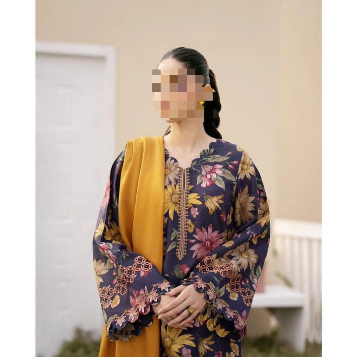Lawn Pure Printed Shirt with Neck Patch