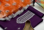 03 Pcs Dress Stuff katan silk