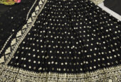 Angrakha Style Heavy Border,Neck Embroidered Maxi With Emb Dupatta 3Pcs