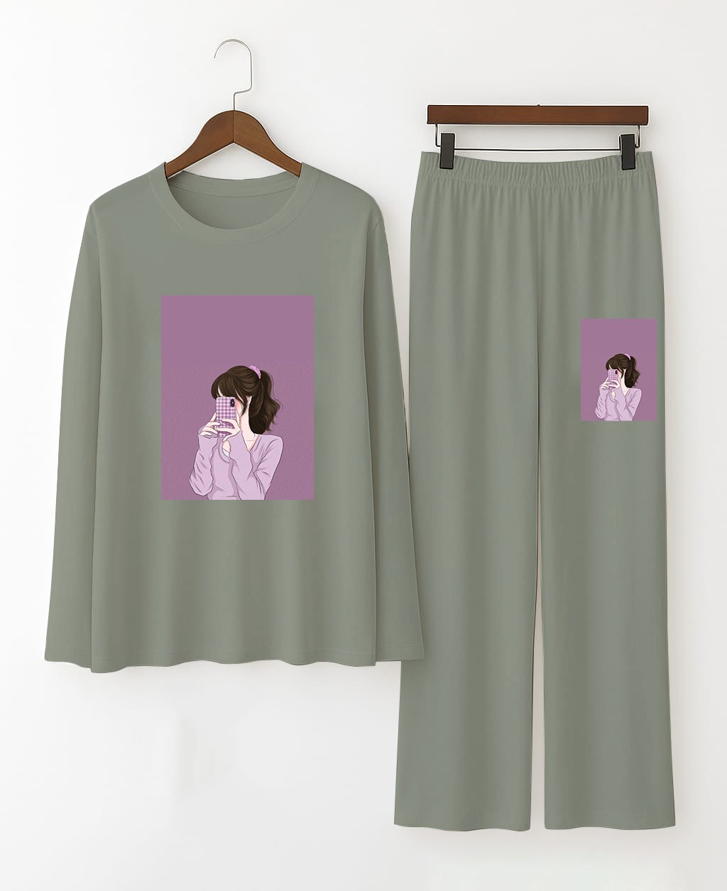 New Printed Night Suit With Trousers For Women