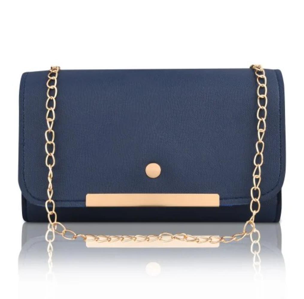 Stylish Blue PU Leather Hand Bag Set – 4 Pcs for