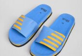 Black Camel Line Style Slide Shoes, Blue