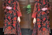 Product lon soot three Peace lon fabric and organza dupatta price