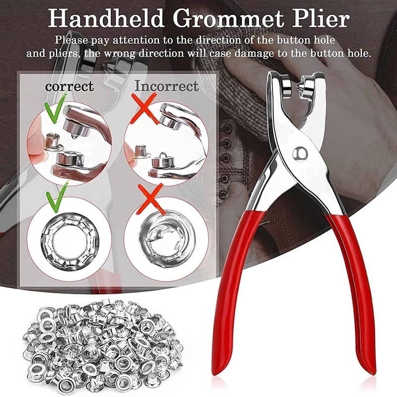 *Metal Snaps Tich Buttons Pliers Set Snap Fasteners Kit Tool*