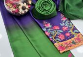 Shamoze Silk Digital Print Shirt, Shamoze Silk Digital Print Trouser Along With Silk Digital Print Dupatta 3 Pcs Dress
