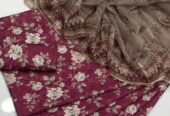 Premium quality SELF swiss jacquard lawn fabric digital printed Soat