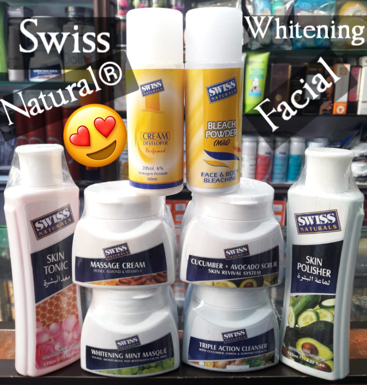 Swiss Natural® Whitening Facial 125grm Each Jar & Bottle