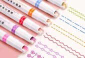 Pack Of 6 – Linear Roller Design Color Pen