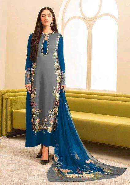 Shamoze Silk Digital Print Shirt, 3 Pcs Dress