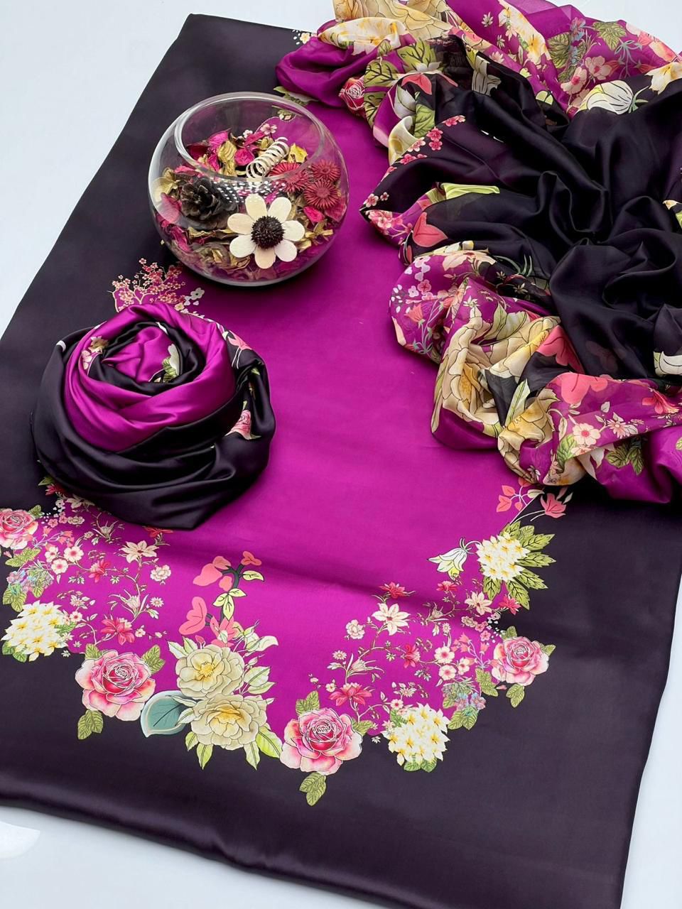 Shamoze Silk Digital Print Shirt, 3 Pcs Dress