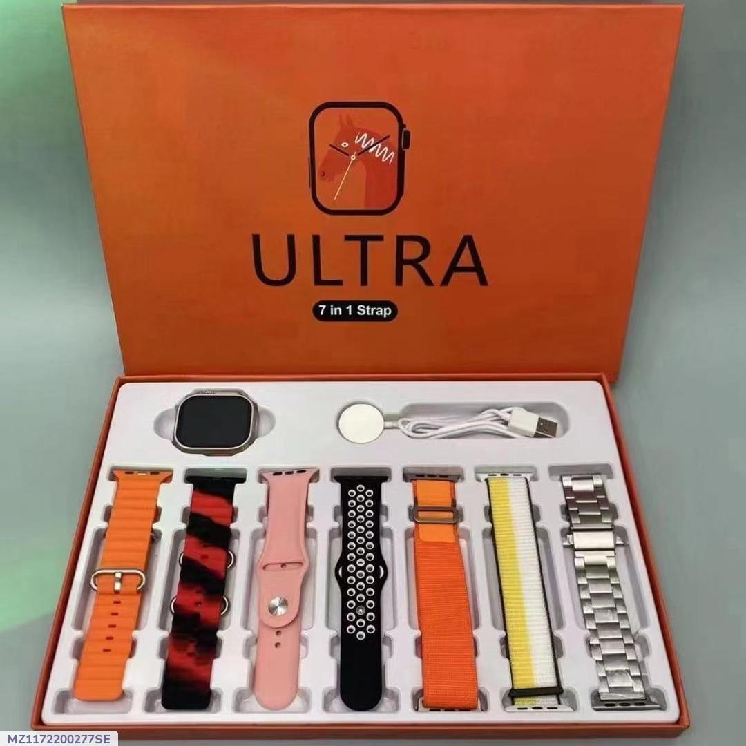 Multicolor Smart watch with 7 straps Free. Home delivery 🚚🚚