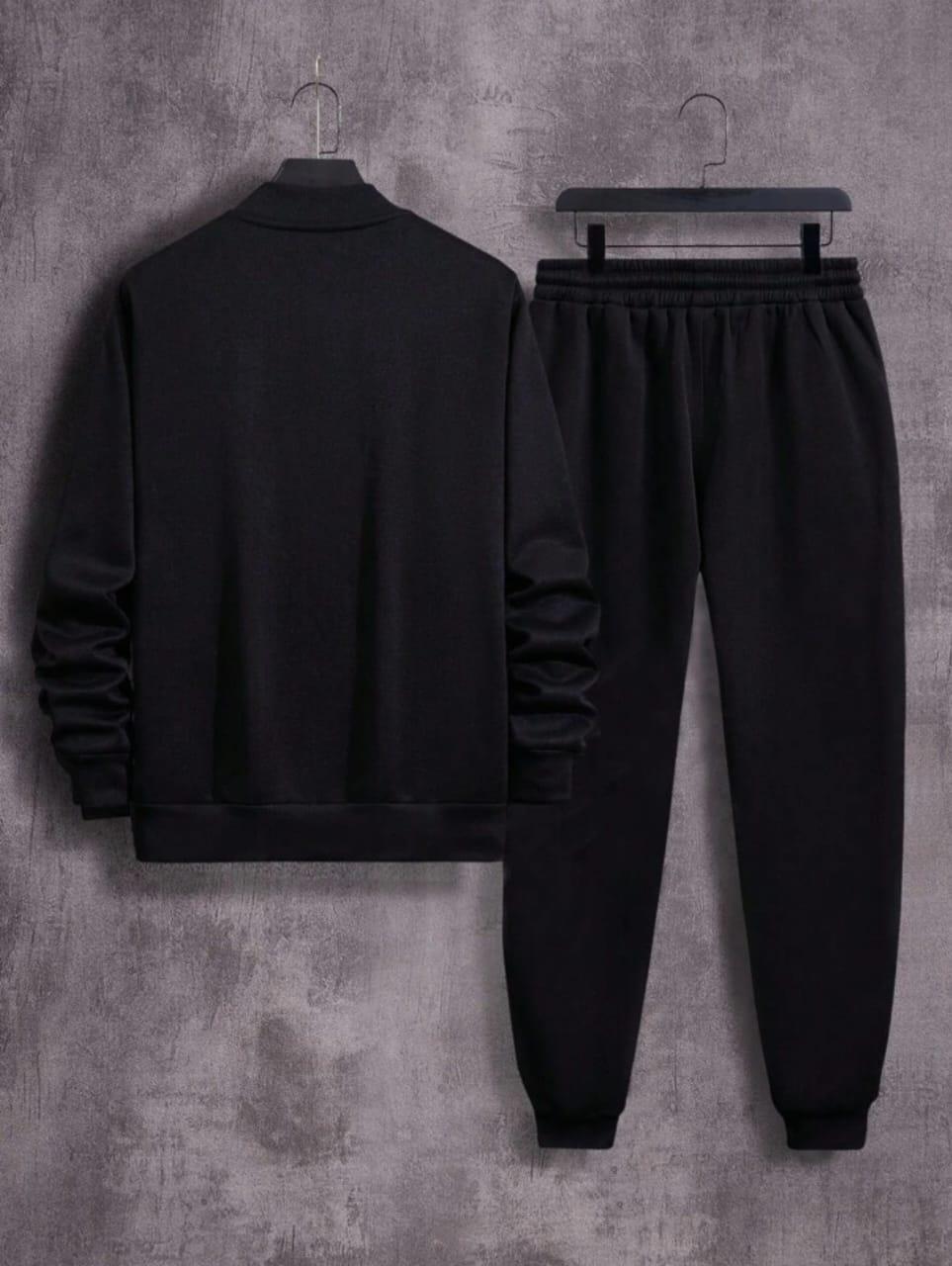 Men’s conftable Fleece plan zipper track suit