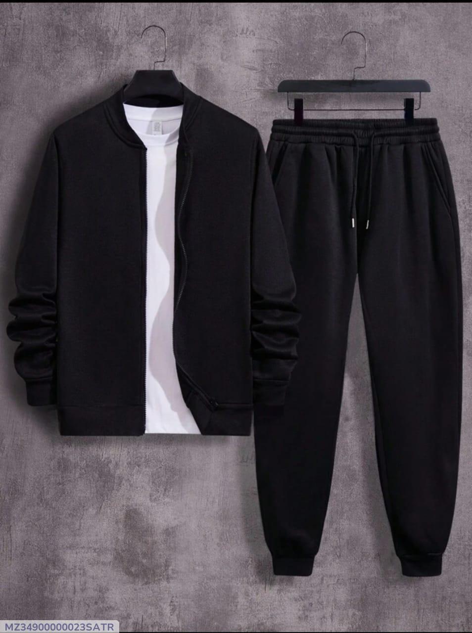 Men’s conftable Fleece plan zipper track suit