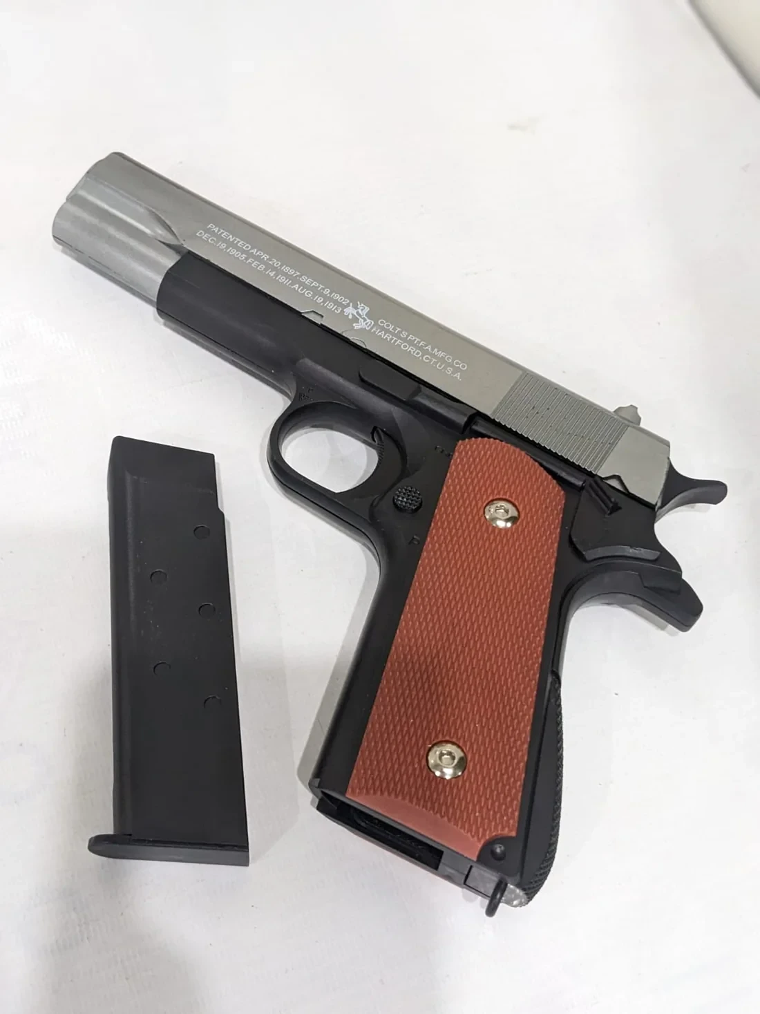 Silver Airsoft 1911 Metal Shooter Gun Toy