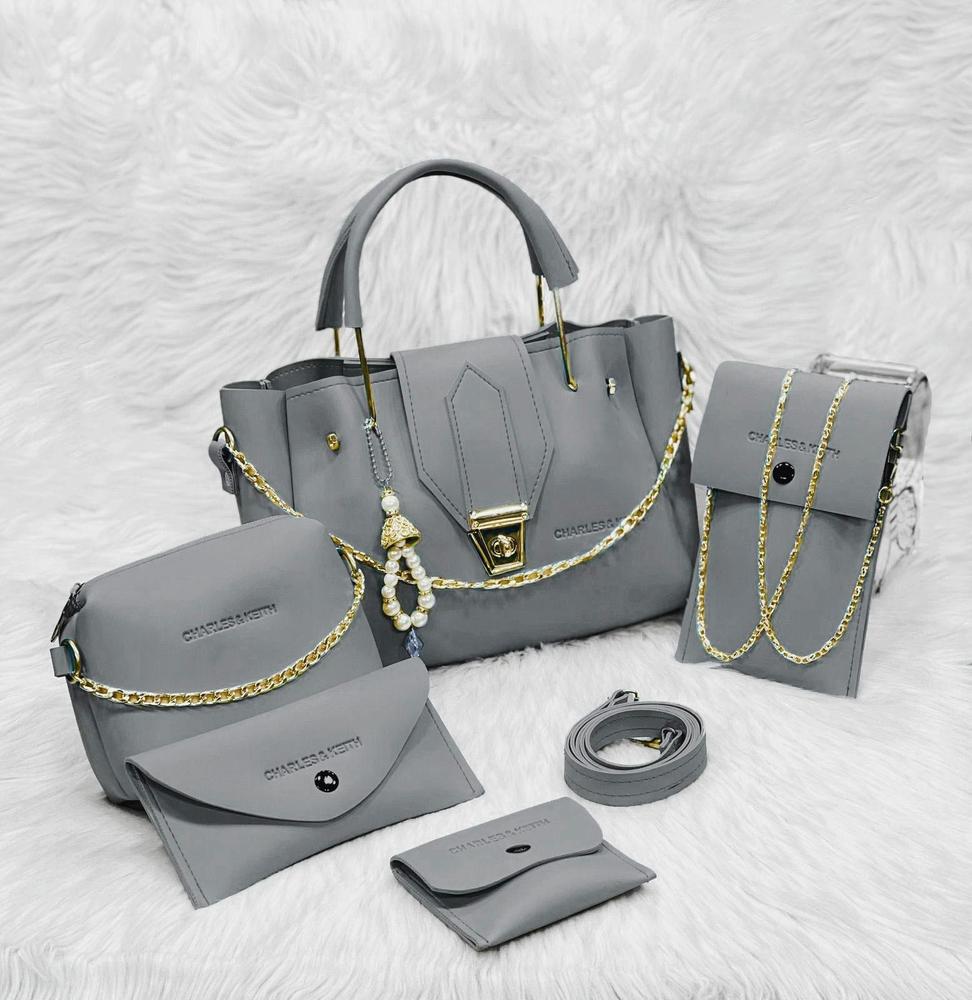 5 pcs women’s leather hand bag