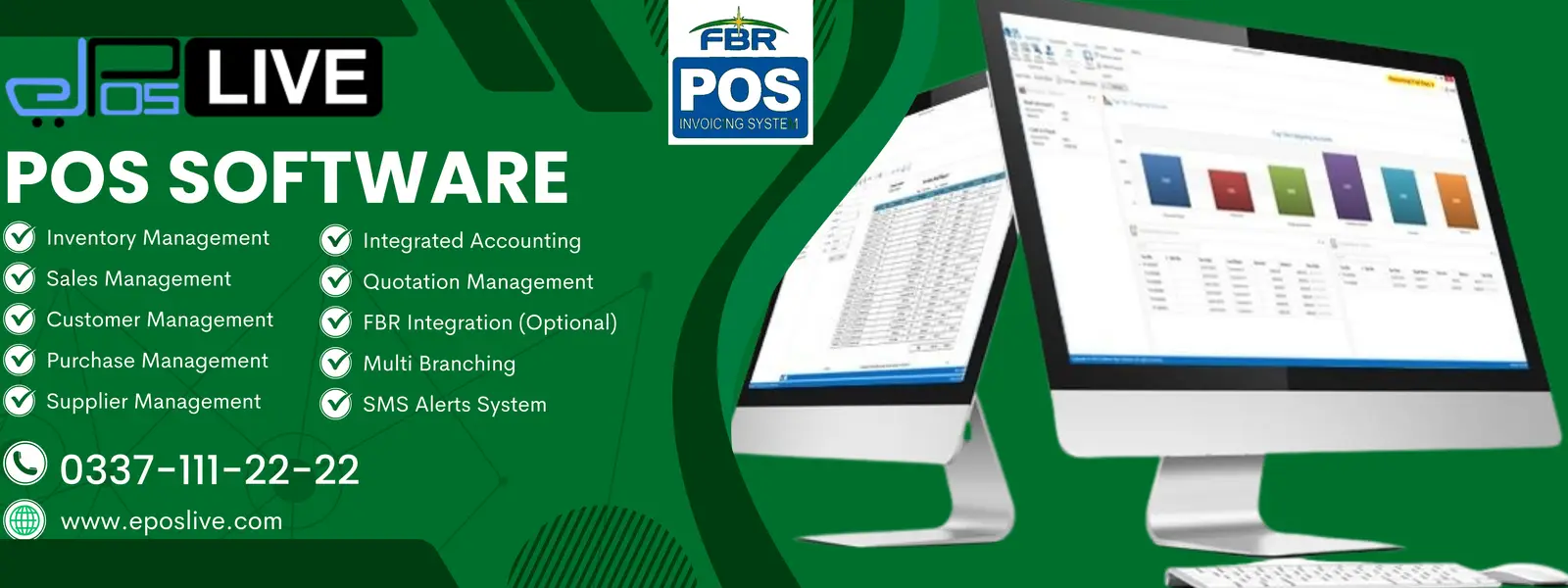 Best Point of Sale Software-FBR Integrated & Digital invoicing POS-ePOSLIVE