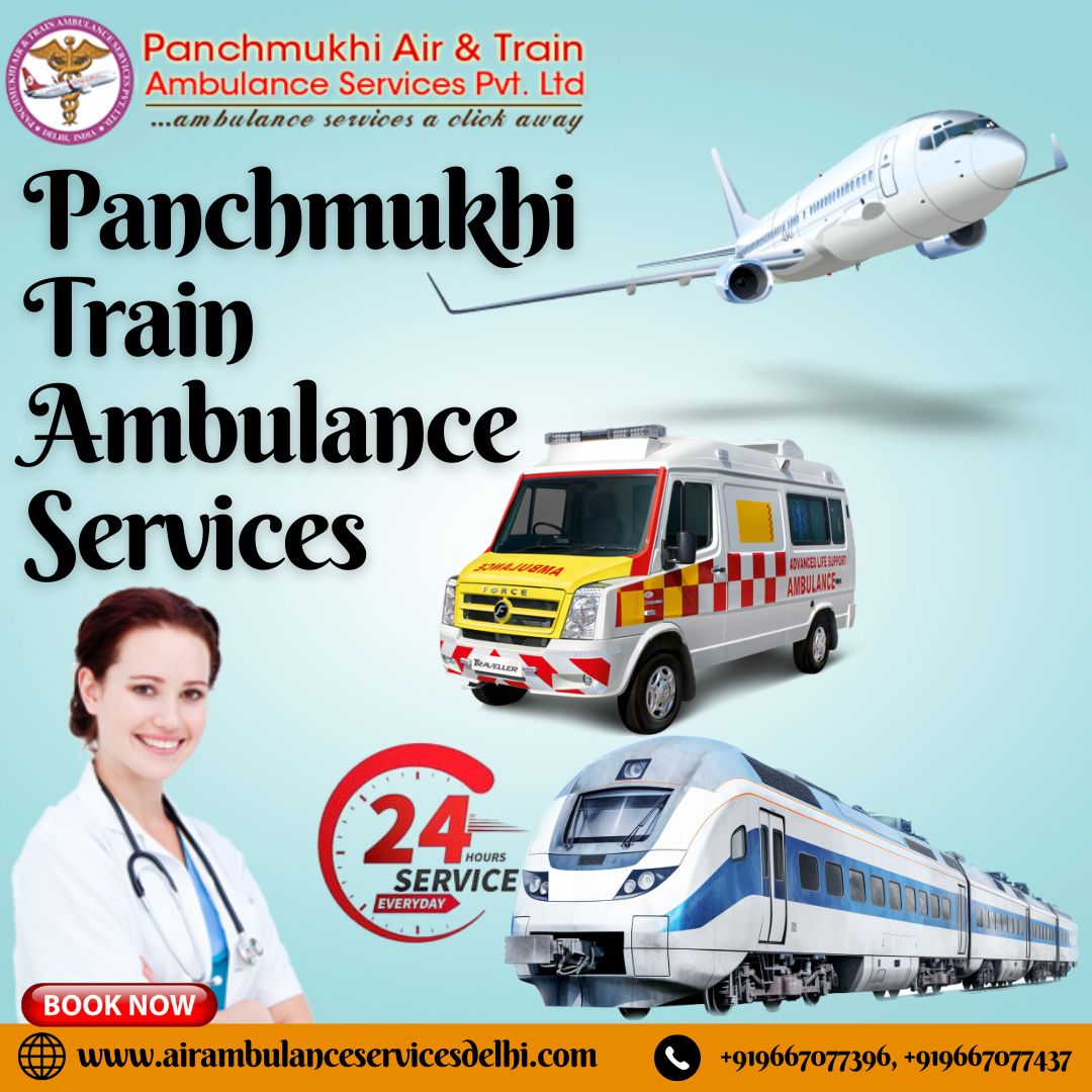 Panchmukhi Train Ambulance from Ranchi to Delhi: Manage Critical Transfers Easily