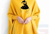 Winter collection Printed poncho for women