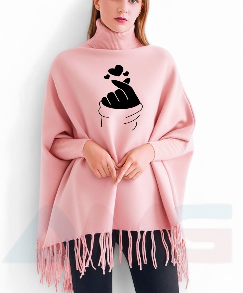 Winter collection Printed poncho for women