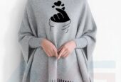 Winter collection Printed poncho for women
