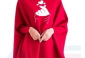 Winter collection Printed poncho for women