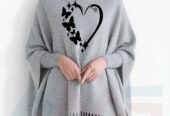 Winter collection Printed poncho for women