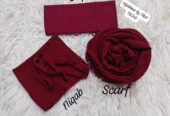 3 pec nikab scarf cap set