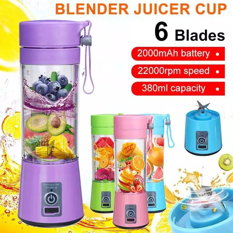 RECHARGEABLE 6 Blade Mini Portable USB Juicer Blender
