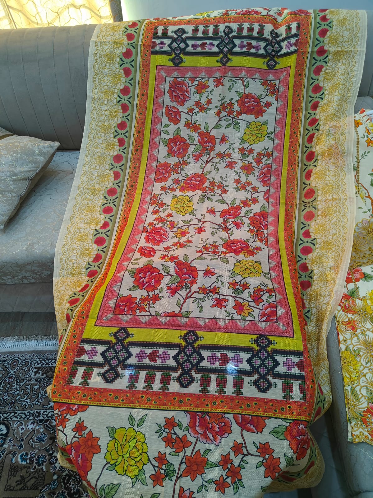 Cambric boring work 4 piece boring work shirt with handmade tussles