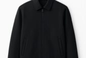 black cooler Fleece Plain Fleece Jacket