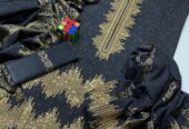 ❇️Stuff Khadder Golden Banarsi Jacquard 3pc Dress 👗