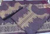 ❇️Stuff Khadder Golden Banarsi Jacquard 3pc Dress 👗