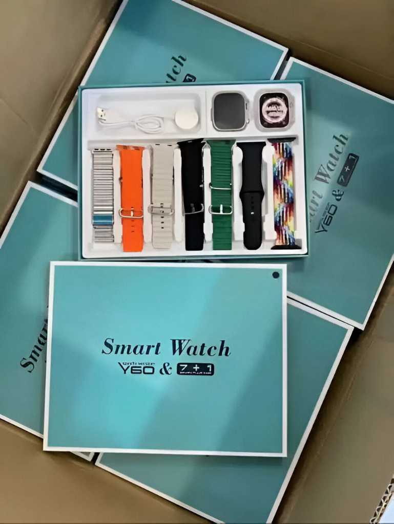 *Y60 7in1 Ultra* Model Smart Watch with Charger and Protector