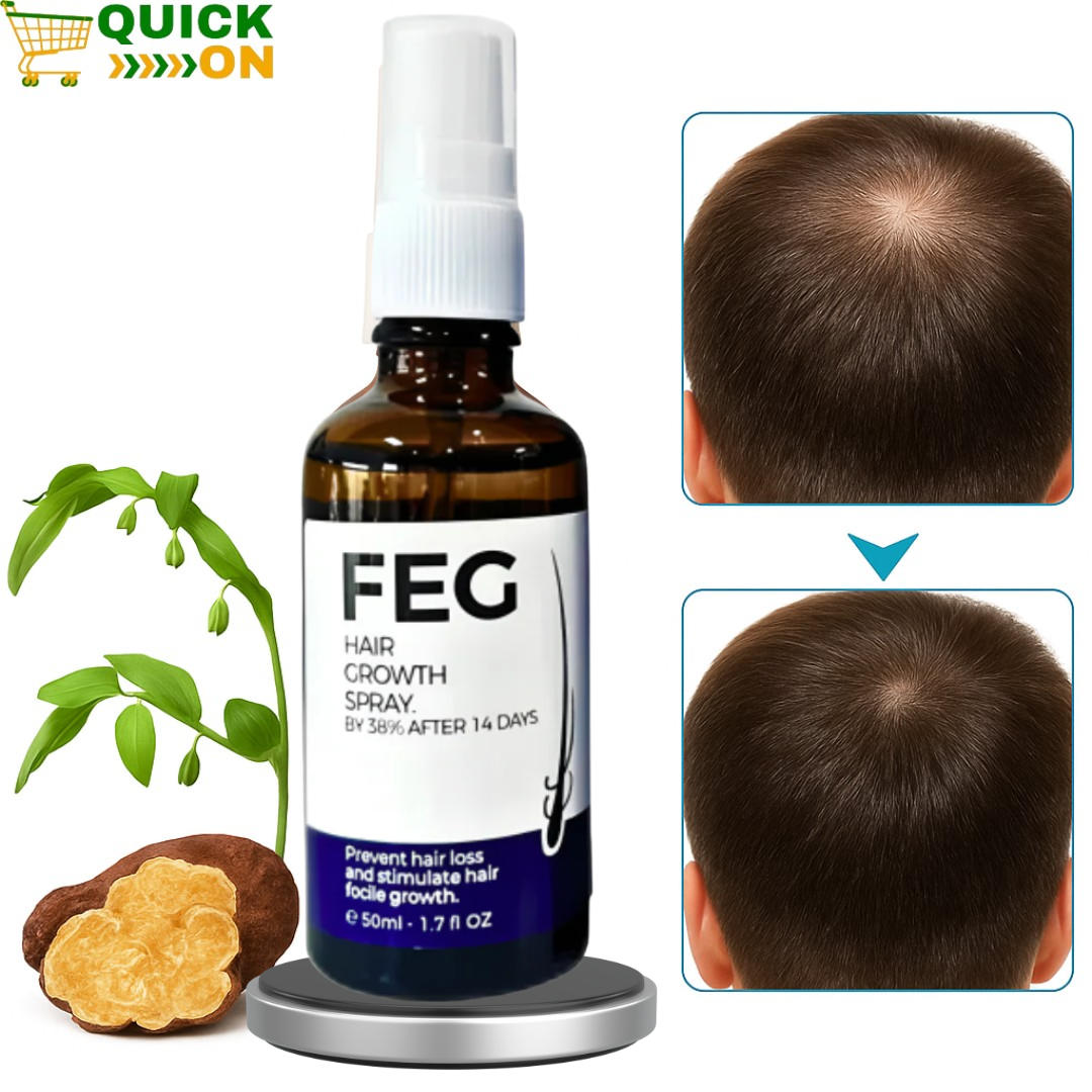 FEG Plus Hair Growth Spray in Pakistan – Regrow Your Hair Naturally – 03001819306