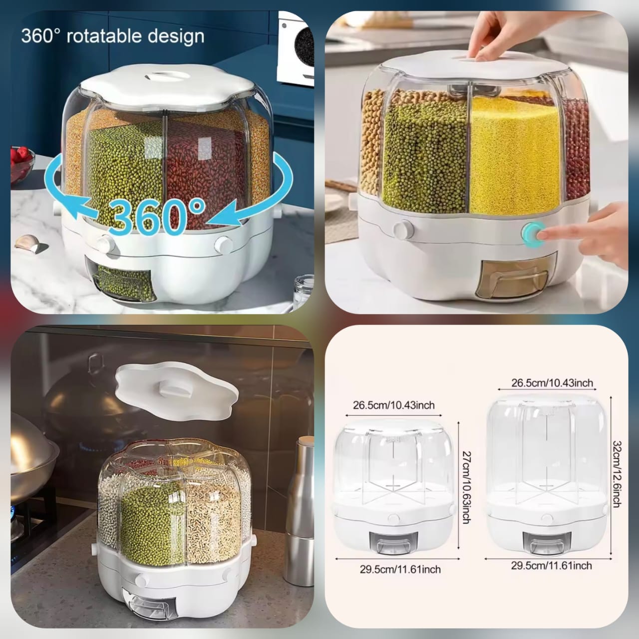 Revolving 6 in 1 Cereal Dispenser