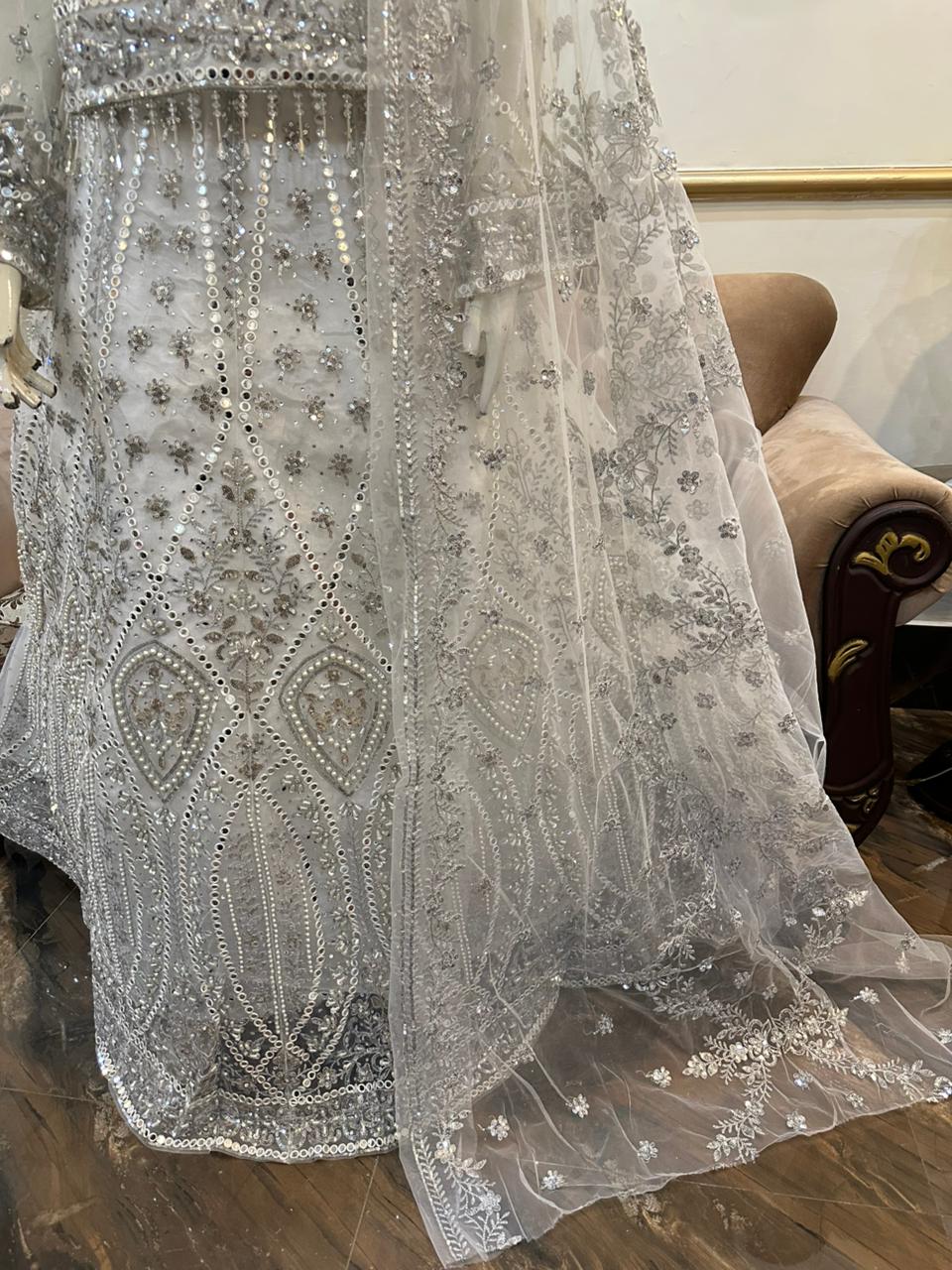 Chiffon maxi Embellished with Lace