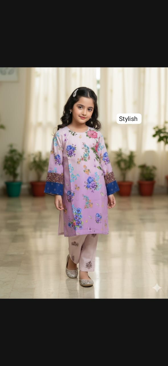 Kids Digital bana Dora Printed Lawn