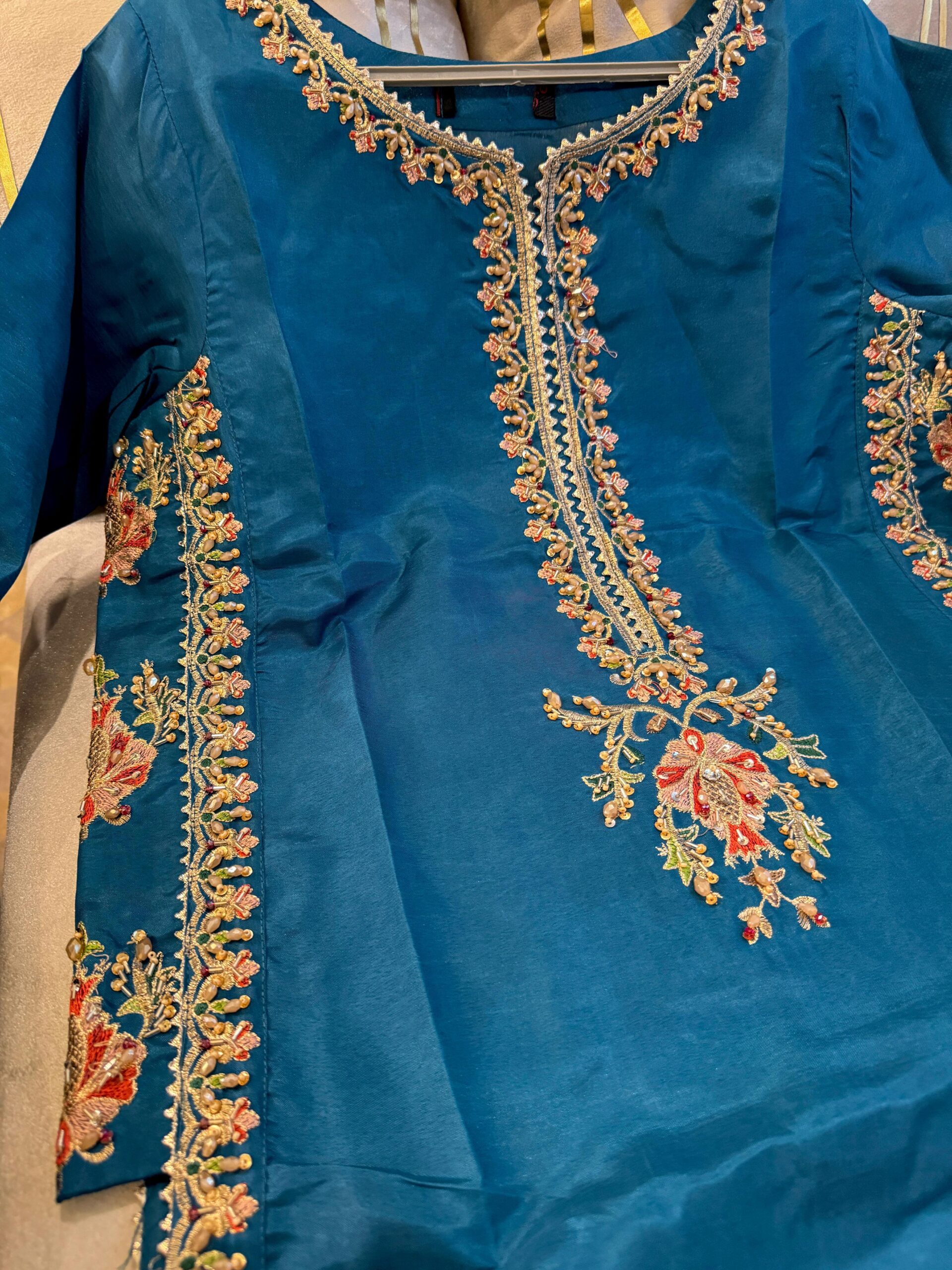 Rawsik cutdana & embroidered shirt length 36