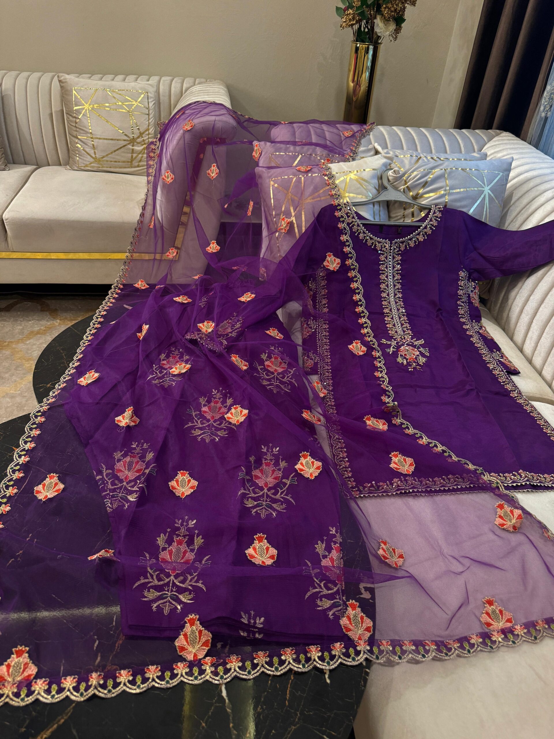 Rawsik cutdana & embroidered shirt length 36