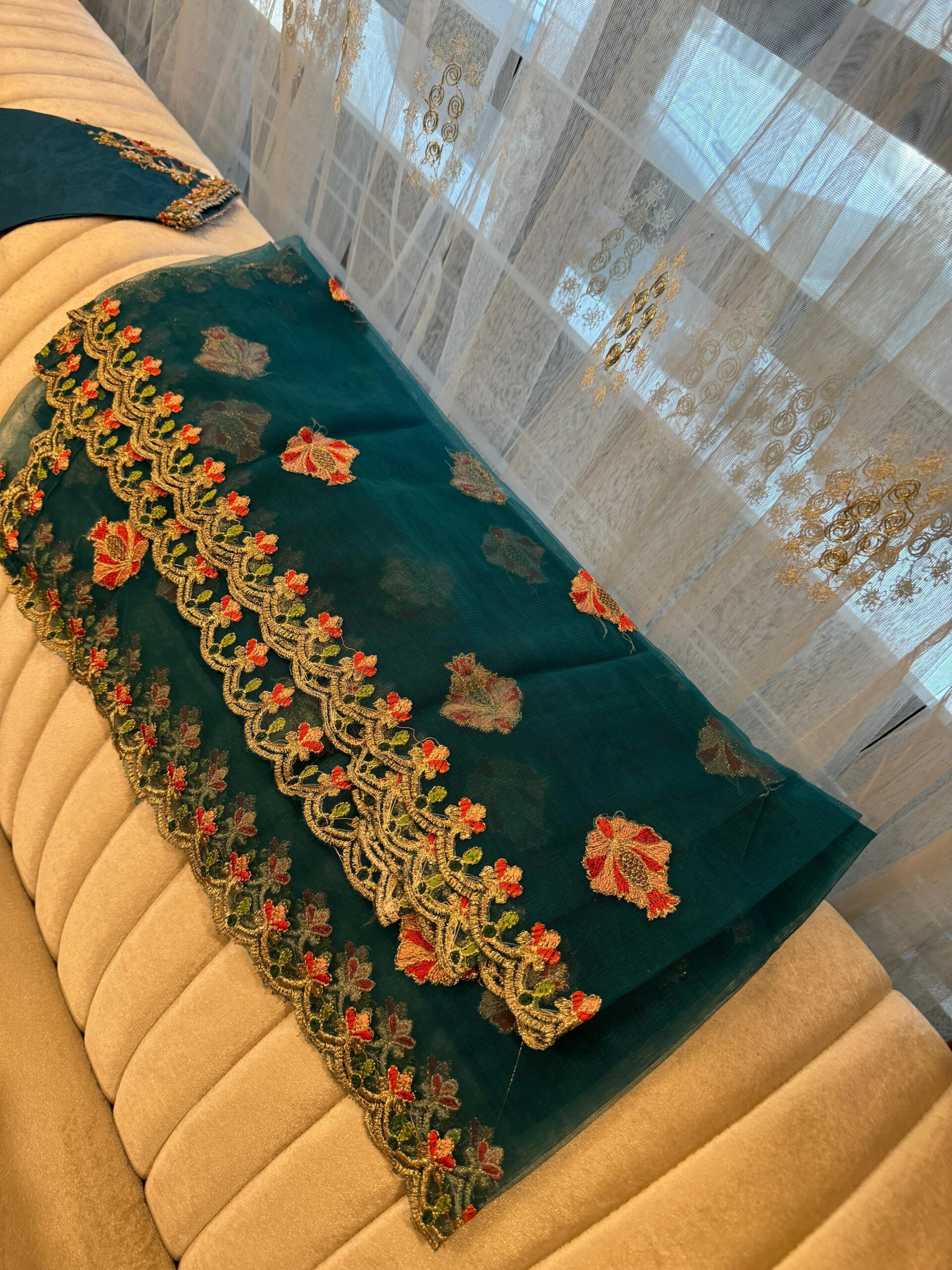 Rawsik cutdana & embroidered shirt length 36